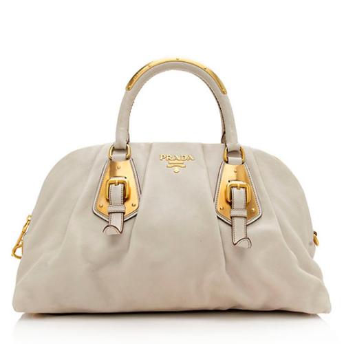 Prada Glace Calfskin Bowler Satchel