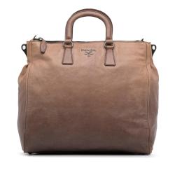 Prada Glace Calf Ombre Leather Satchel