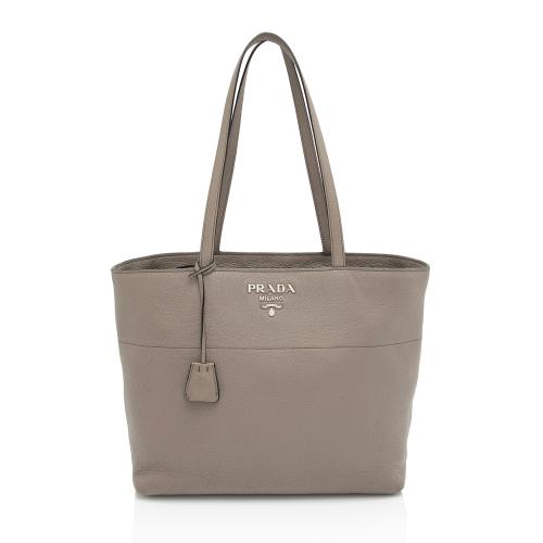 Prada Grained Leather Shopping Tote