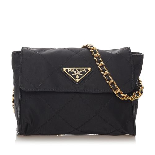 Prada Impuntu Tessuto Chain Crossbody Bag