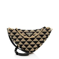 Prada Jacquard Symbole Triangle Mini Shoulder Bag