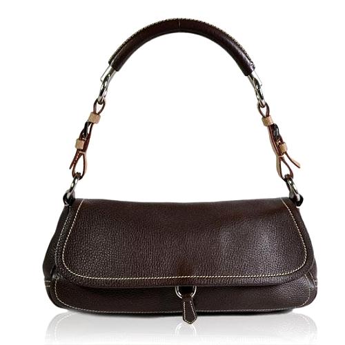 Prada Leather Flap Shoulder Handbag