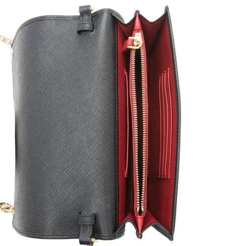 Prada Saffiano Leather Monochrome Small Crossbody Bag