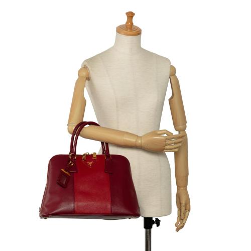 Prada Medium Saffiano Bicolor Promenade Handbag
