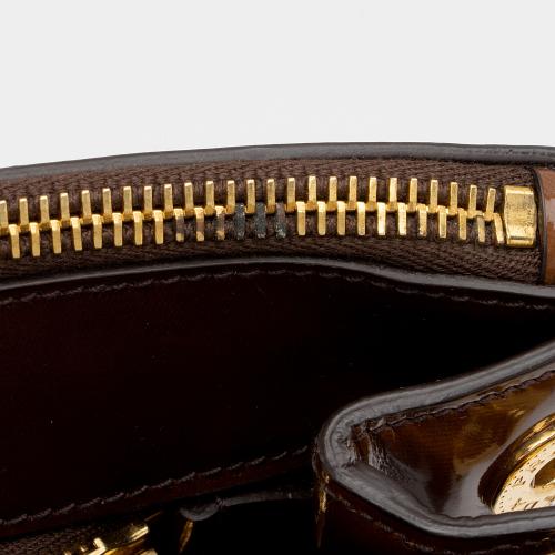 Prada Patent Leather Double Zip Medium Tote