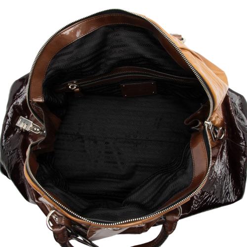 Prada Patent Leather Ombre Dome Satchel