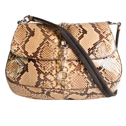 Prada Python Small Flap Shoulder Handbag