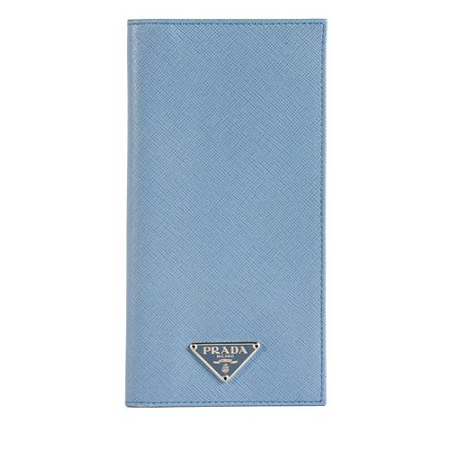 Prada Saffiano Checkbook Cover Wallet