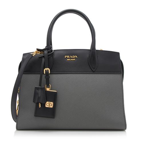 Prada Saffiano City Calf Esplanade Medium Tote