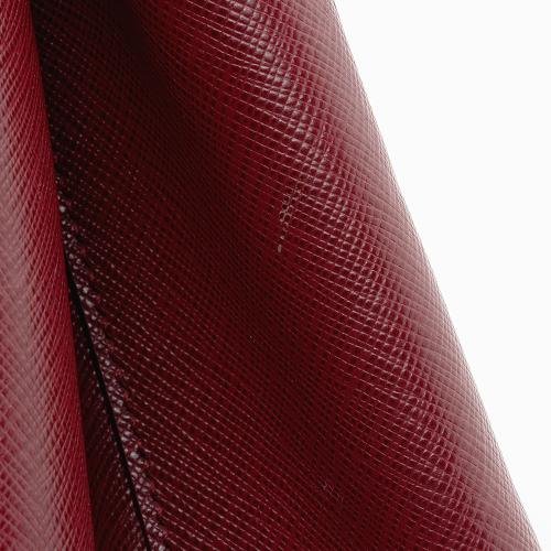 Prada Saffiano Leather Lux Double-Zip Medium Tote