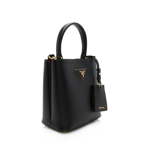 Prada Saffiano Leather Panier Small Bucket Bag