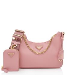 Authentic Prada Chain Purse Pink Leather Cross Body Bag