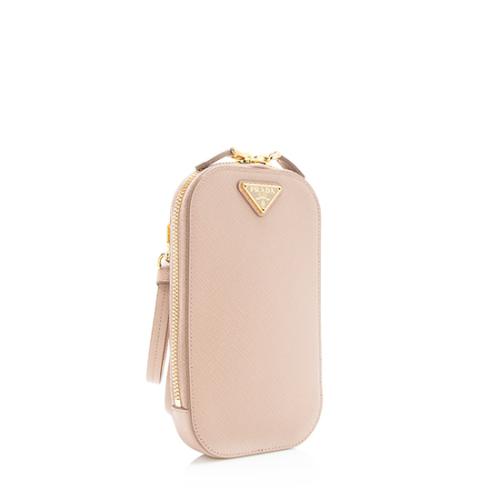 Prada Saffiano Leather Triangle Mini Bag