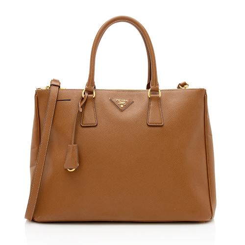 Prada Saffiano Lux Double-Zip Large Tote