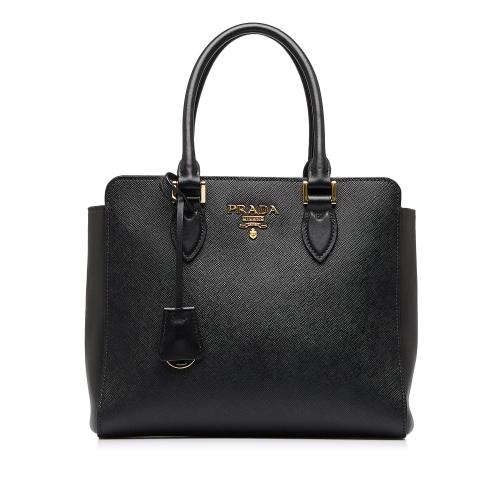 Prada Saffiano and Soft Calf Satchel