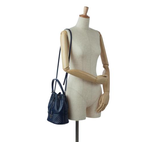 Prada Soft Calf Impunture Diagramme Bucket Bag