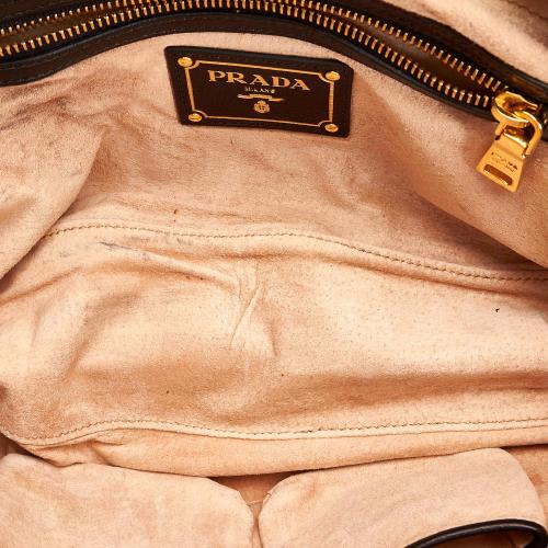 Prada Sound Lock Leather Chain Shoulder Bag