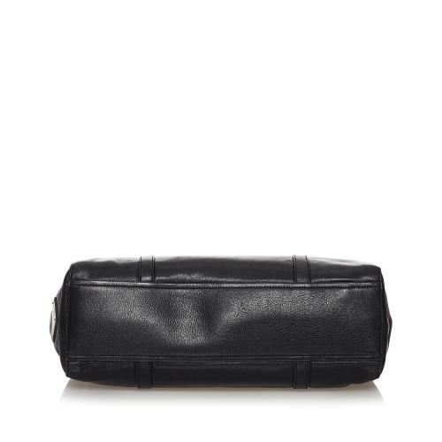 Prada Sound Lock Leather Shoulder Bag