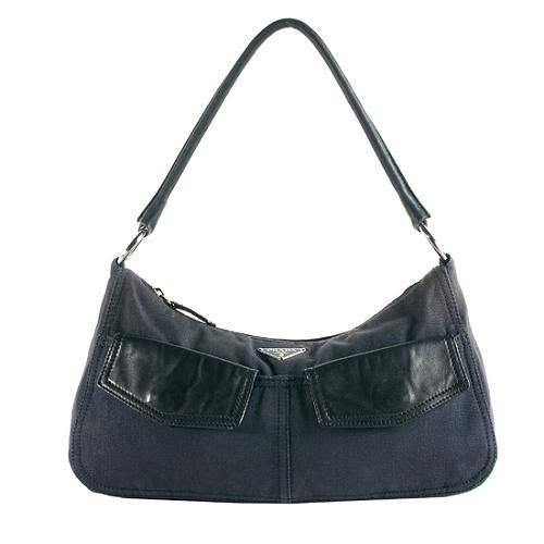 Prada Tessuto Buffalo Flap Pocket Shoulder Handbag