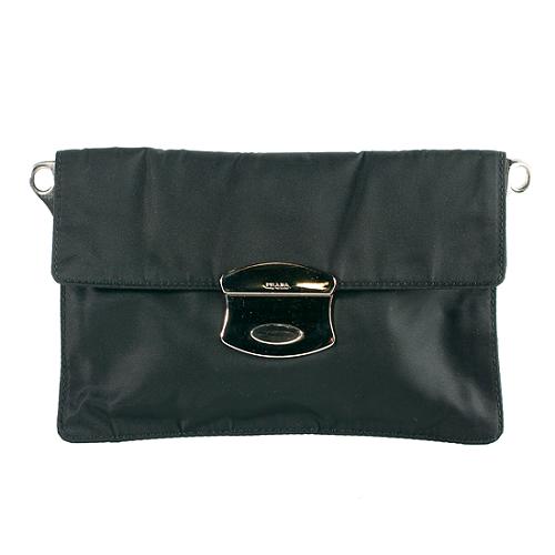 Prada Tessuto Flap Convertable Shoulder Handbag