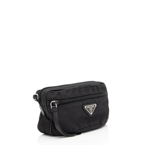 Prada black logo 2024 crossbody belt bag