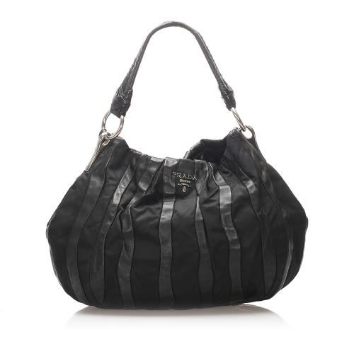 Prada Tessuto Nappa Waves Hobo Bag