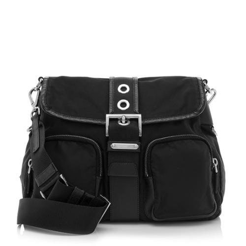 Prada Tessuto Saffiano Pocket Flap Shoulder Bag - FINAL SALE