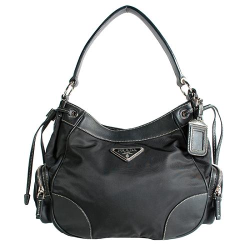 Prada Tessuto Saffiano Shoulder Handbag