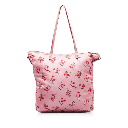 Prada Tessuto Stampato Floral Tote Bag