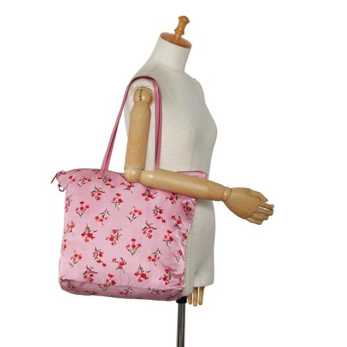 Prada Tessuto Stampato Floral Tote Bag