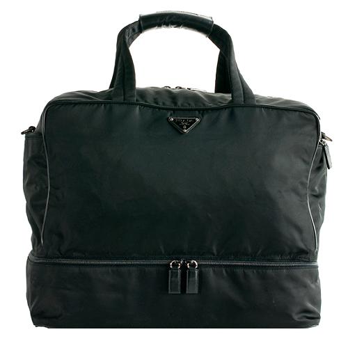 Prada Tessuto Travel Satchel Handbag