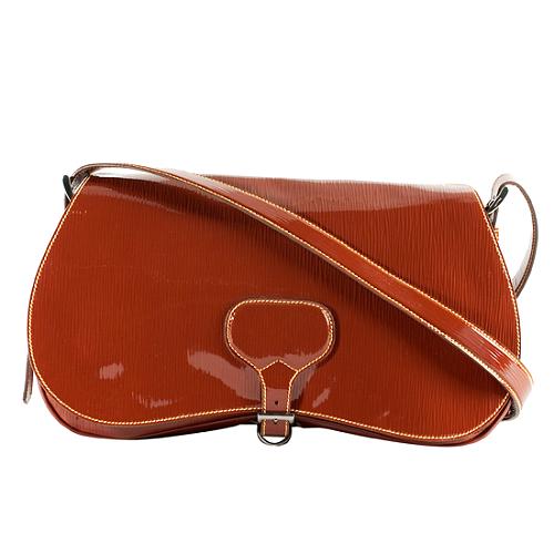 Prada Vernice Old Textured Patent Shoulder Handbag