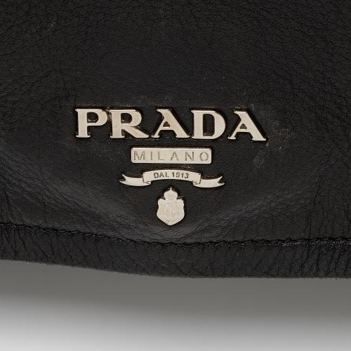 Prada Vitello Daino Side Pocket Flap Bag