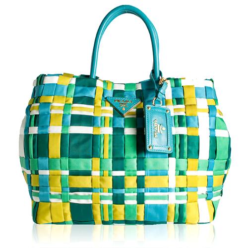Prada Woven Satchel Handbag