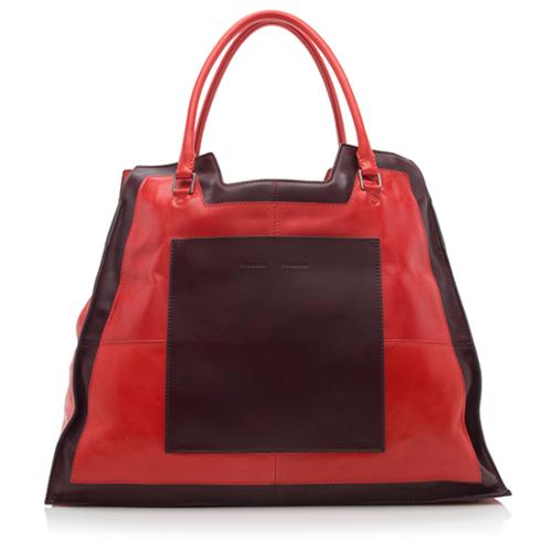 Proenza Schouler Leather Colorblock Takeout Tote