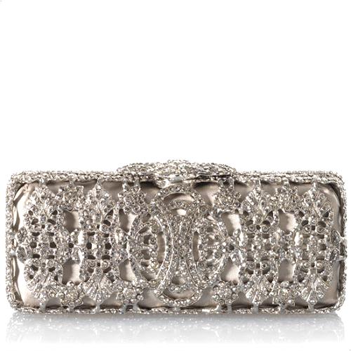 Ralph Lauren Swarovski Crystal & Silk Evening Handbag
