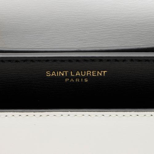 Saint Laurent Bi-Color Grained Calfskin Monogram Sunset Medium Shoulder Bag