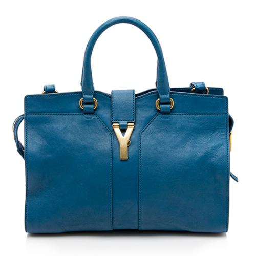 Saint Laurent Calfskin Classic Cabas Y Small Tote