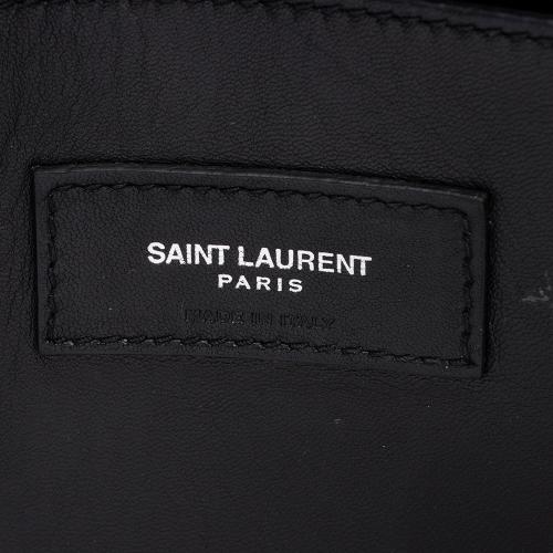 Saint Laurent Calfskin Croc Embossed West Hollywood Flap Bag