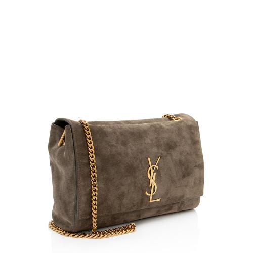 Saint Laurent Calfskin Suede Monogram Kate Reversible Chain Medium Shoulder Bag