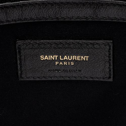 Saint Laurent Linen Calfskin Cabas Tote