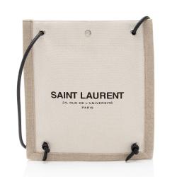 Saint Laurent Canvas Calfskin Rive Gauche Backpack