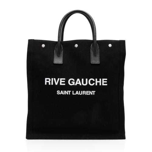 Saint Laurent Linen Calfskin Rive Gauche North South Tote