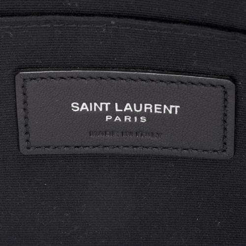 Saint Laurent Canvas Leather Rive Gauche Pouch