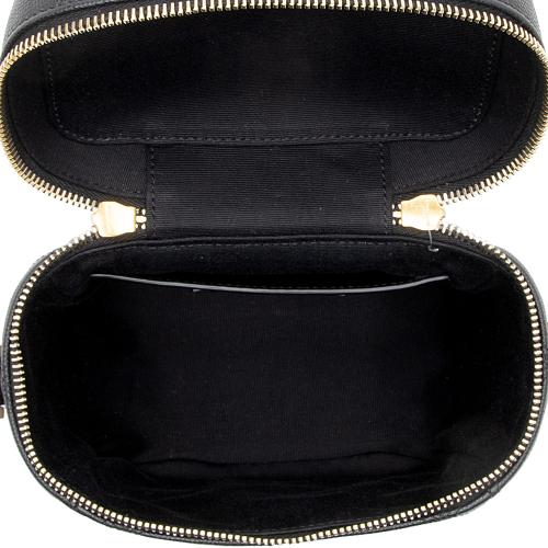 Saint Laurent Carré-Quilted Grain de Poudre Leather 80s Vanity Bag