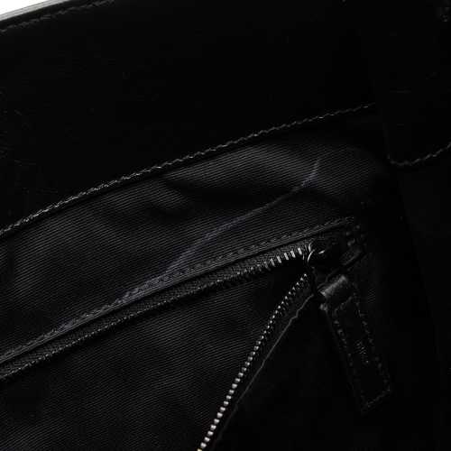 Saint Laurent Crinkled Calfskin Monogram Niki Medium Shopping Tote