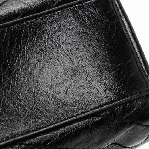 Saint Laurent Crinkled Calfskin Monogram Niki Medium Shopping Tote