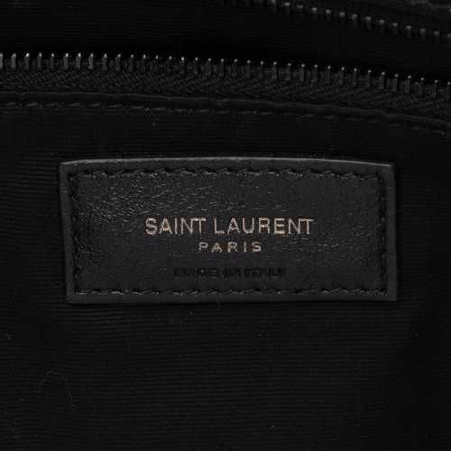 Saint Laurent Crinkled Calfskin Monogram Niki Medium Shopping Tote