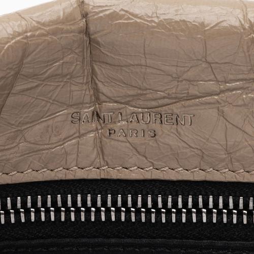 Saint Laurent Crinkled Calfskin Monogram Niki Medium Shoulder Bag