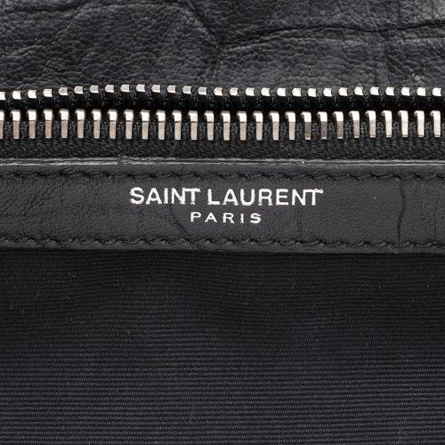Saint Laurent Croc Embossed Calfskin West Hollywood Flap Bag